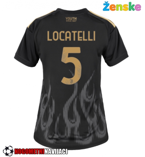 Ženske Nogometnih dresov Juventus Manuel Locatelli #5 Tretji 2026-27 Kratki rokavi Ženske Nogometnih dresov Juventus Manuel Locatelli #5 Tretji 2026-27 Kratki rokavi